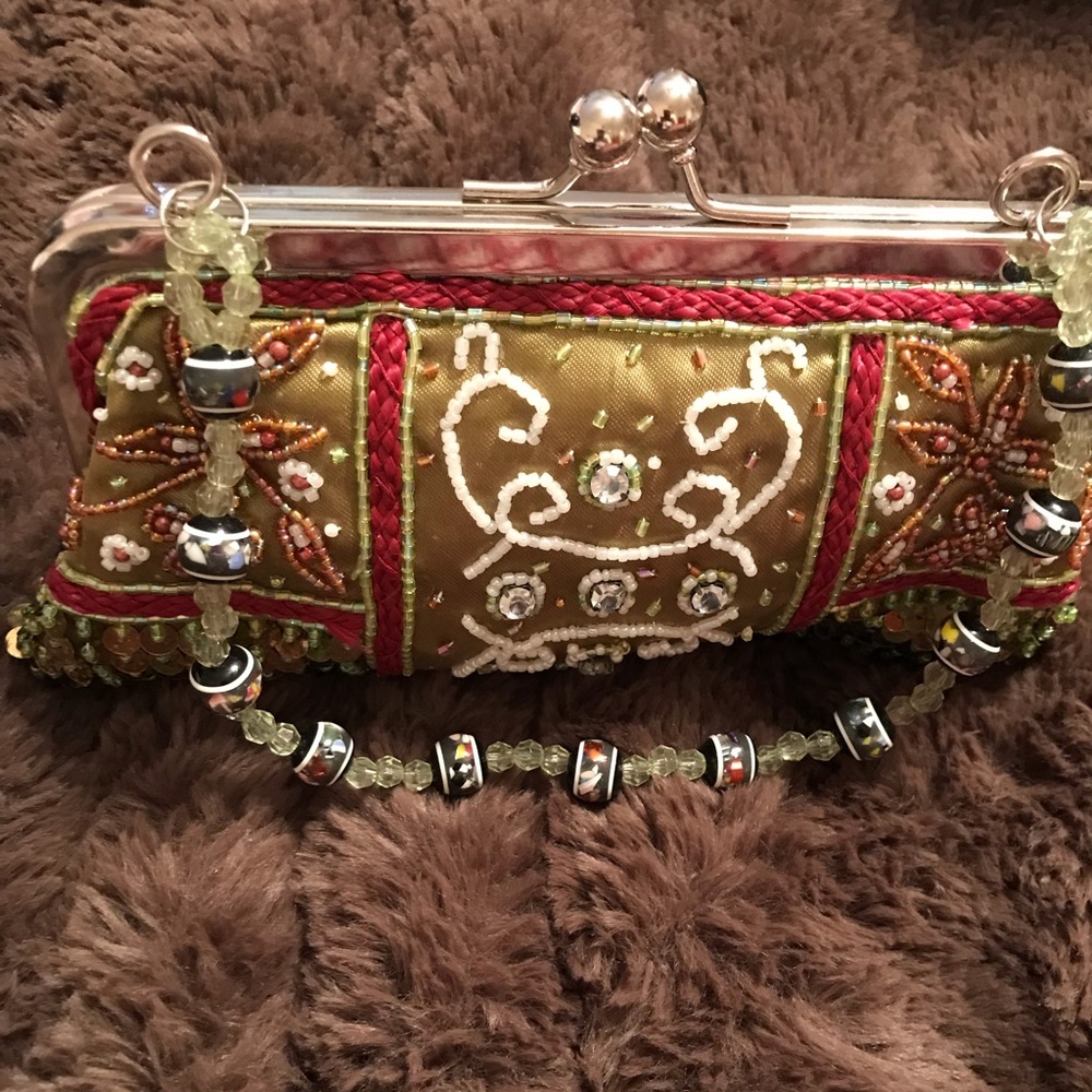 Sage colored evening bag
